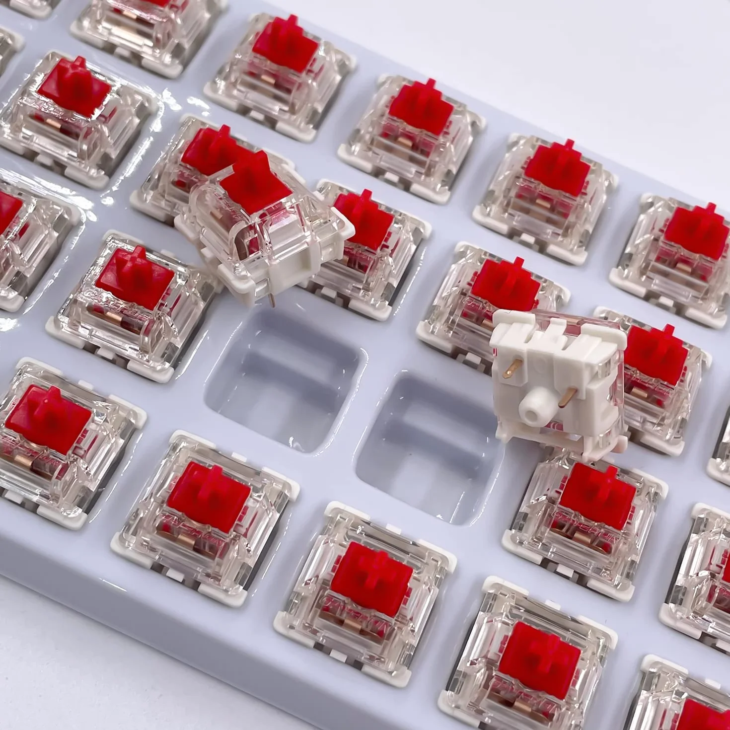 Gateron G Red Pro 2.0 przełączniki, wstępnie nasmarowane, 3-pinowe RGB SMD, liniowe do gier, klawiatura mechaniczna, DIY, przełączniki klawiatury Hotswap, 36 szt., Pro Red 2.0