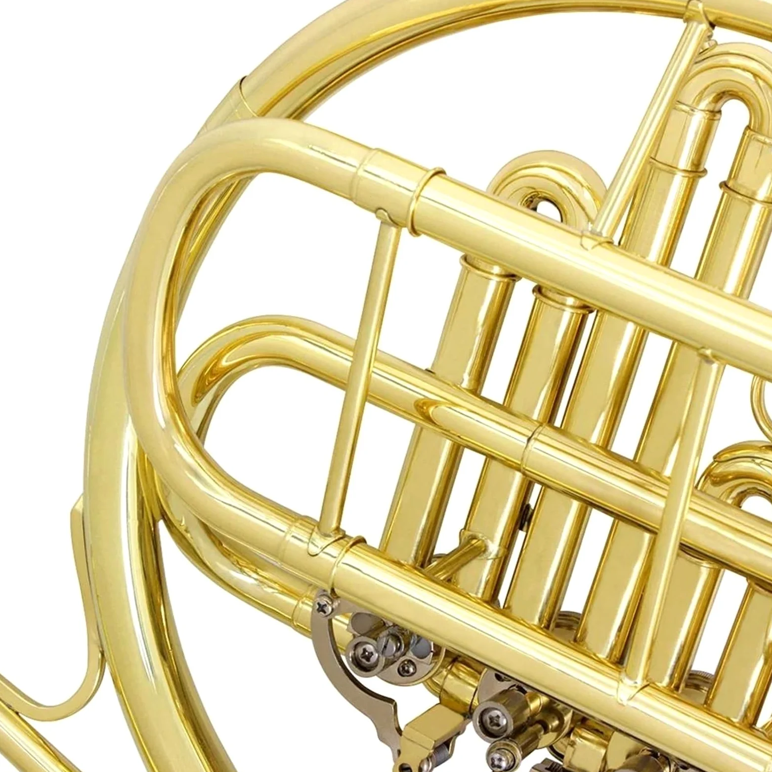 Typ Wydajności Róg Francuski 4 Klawisze Pozłacany Francuski Róg F Klucz Bb Klucz Podwójny Rząd Mosiężny Instrument Muzyczny